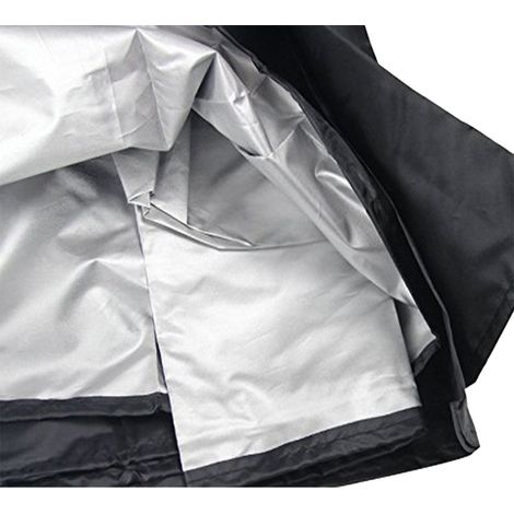 Protector de mesa de jardín Mano XXL, 200 cm de diámetro, funda impermeable y resistente a los rayos UV fabricada en tejido Oxford 210D, color negro. (1/5)
