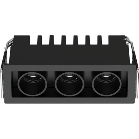 Spot LED Encastrable 7W IRC93 Noir Sablé Hors Transfo ZAMBELIS S335 - 36 deg - Blanc chaud - 3000K