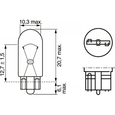 Ampoule, feu clignotant BOSCH 1 987 302 206 pour adaptable - OEM (1/2)