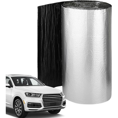 Matériau insonorisant pour voiture, 200,7 x 50,8 cm, adhésif découpé, tapis d'isolation acoustique pour portes, toit, coffre, passages de roue, hiver et été (1/5)