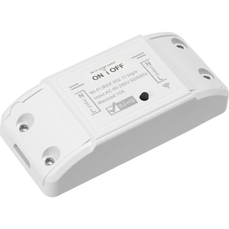 Interrupteur intelligent Wi-Fi compatible avec Google Home, minuterie 10 A/2200 W, télécommande sans fil pour applications Android/iOS, contrôle des appareils électriques, module domotique universel