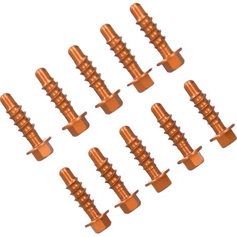 Kit vis autoforeuses finition anodisée orange pour KTM 125 150 200 EXC XC SXF EXCF XCF 1997-2020 (1/5)