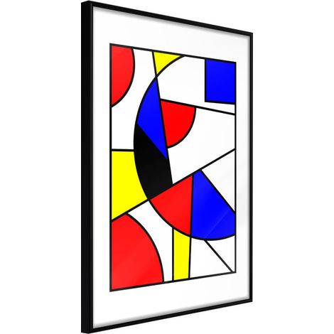 Affiche Murale Encadrée "Neoplastic Composition" 21 x 30 cm Noir