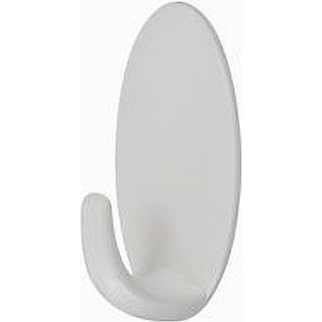 Trade Shop - Set 3pz Ganci Appendini Adesivi Ovali Parete Casa Cucina Bagno Attaccapanni 59677 -