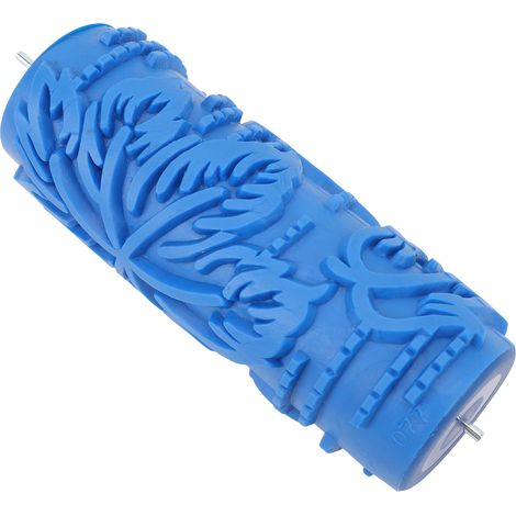 Rouleau à peinture à motifs de 12,7 cm (5 po), rouleau décoratif texturé pour arts plastiques, outils muraux, rouleau en caoutchouc texturé souple pour gaufrage, vêtements, couvertures et rideaux (1/5)