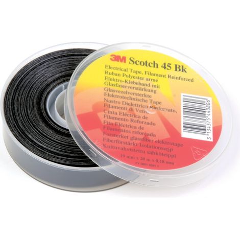 3M Deutschland Glasf-Polyest-Isolierband 19mmx20m,sw, glasf. Scotch 45 19x20 bk