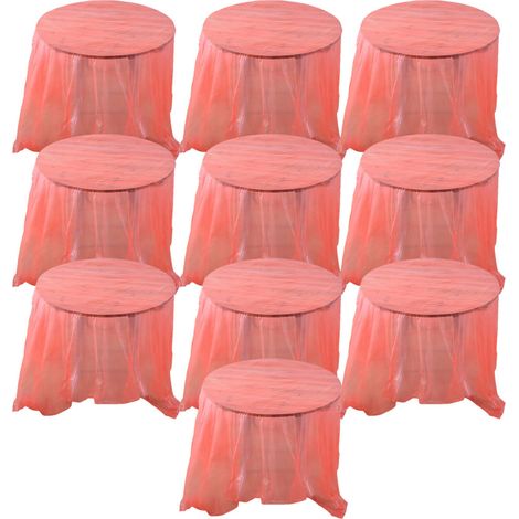 Lot de 10 nappes jetables anti-huile pour pique-nique, mariage, fête et banquet, décoration rouge. (1/5)