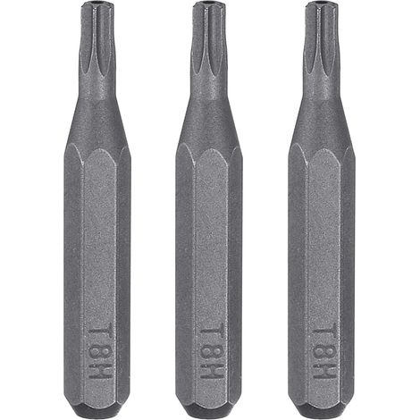 3pcs T8H Embout de Tournevis Torx 5/32" Tige Hexagonale 28mm Longueur Acier S2 Magnétique Tête Étoilée à 6 Pans pour Tournevis Manuels Électriques Réparation de Précision (1/5)