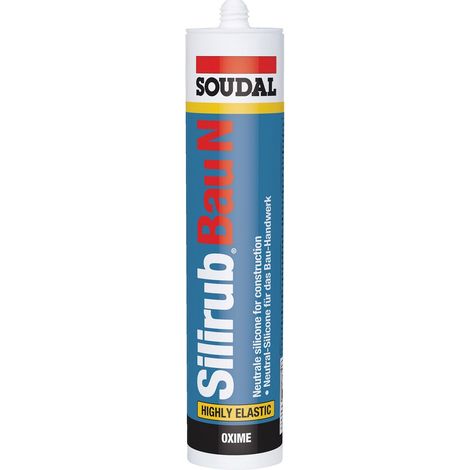 Soudal Silirub BauN Silikon weiss 310ml Bausilikon Dichtstoff Silikondichtstoff