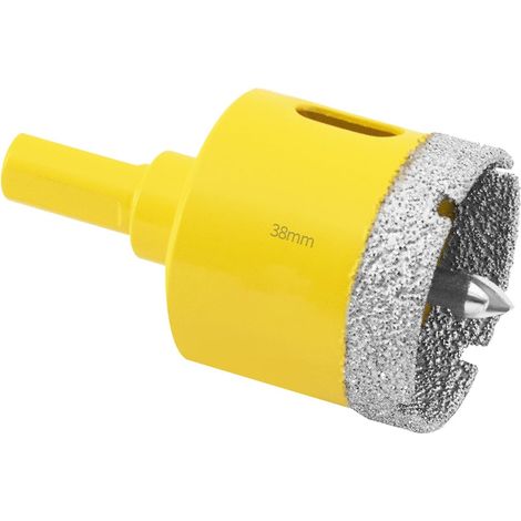 Scie Cloche Diamantée de 38mm avec Foret Guidage, Foret Trépan Diamant pour Carrelage, Porcelaine, Verre, Marbre et Céramique (1/5)