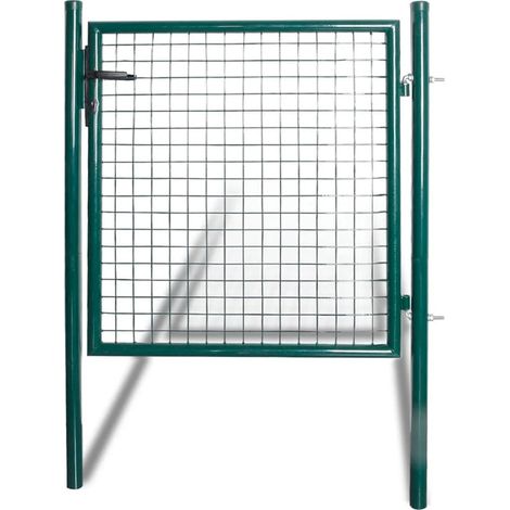 FIMEI Portail de clôture à porte simple Acier enduit de poudre (1/5)