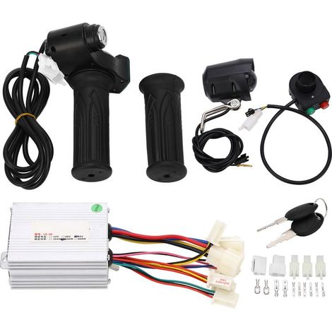 Poignée d'accélérateur pour vélo électrique 48V 500W, kit de contrôleur stable avec phare intégré, guidon pour VAE (1/5)