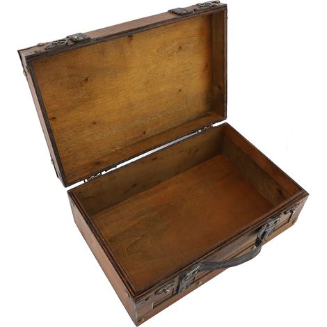Vintage-Koffer aus Kunstholz, dekorative Aufbewahrungsbox, antike Requisite, klein, abgenutzt, gelb (1/5)