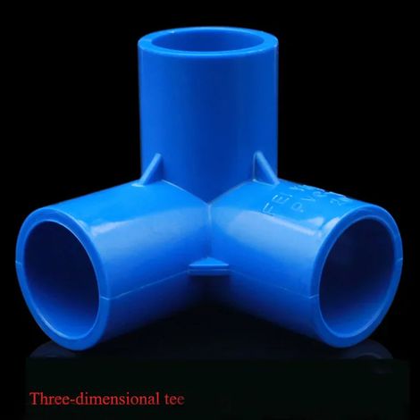 Raccord rapide pour tuyau PVC (3 voies, bleu - 20 mm) - 3/4/5/6 voies - Support de tuyau pour arrosage de jardin - Outils manuels (1/5)