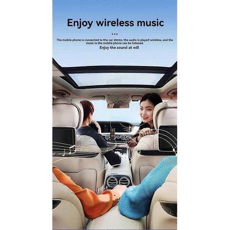 Récepteur Bluetooth 5.3 pour voiture, adaptateur AUX Bluetooth sans annulation (1/5)
