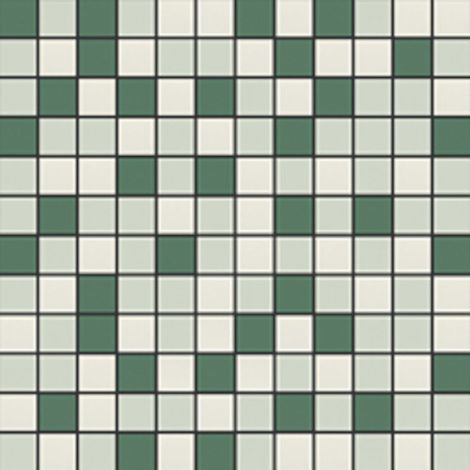 Mosaïque de grès cérame QUADROCOLOR COMBI - Mosaïque 2.5x2.5cm B196 Vert céladon. vert et blanc - boîte de 2 m2 - Mosaïque 2.5x2.5cm B196 Vert céla -