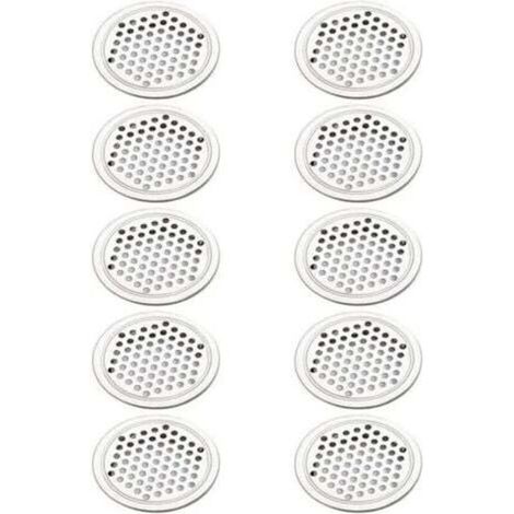 Grille de ventilation ronde en acier inoxydable, grille de ventilation circulaire pour armoire, grille d'extraction pour meubles de cuisine, fentes de ventilation (53 mm) (1/3)
