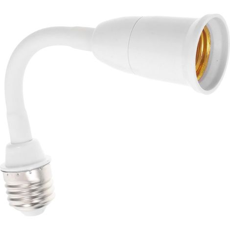 Adaptateur Douille E27 Rallonge Flexible Blanc Pivot 360 DegréS Installation Facile Plastique Et MéTal Usage Maison Et Travail de 20 3 virgule 1 cm (1/4)