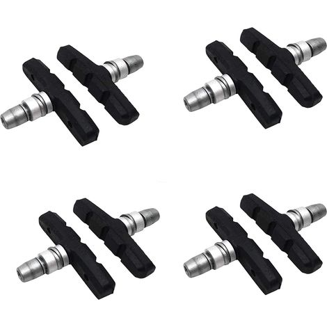 4 Paires De Plaquettes De Frein,Plaquettes De Frein V,Plaquettes De Frein De Vélo,Fabriquées En Caoutchouc Et Métal,Durée De Vie Durable Et Longue,Peuvent Fournir Un Bon Effet De Freinage,Idéales Pour