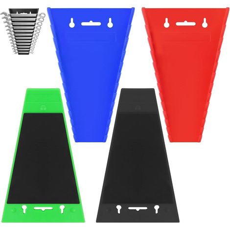 Magnetischer Schraubenschlüssel-Organizer 4 Stück, 12 Steckplätze pro Halter, Metrisch & SAE (1/5)