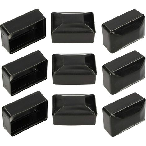 KOTARBAU Lot de 100 capuchons pour poteaux de clôture - 60 x 40 mm - En plastique - Noir (1/5)