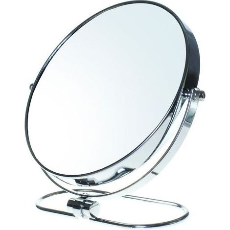 Klappbarer Kosmetikspiegel, 10-fache Vergrößerung, 20 cm (8 Zoll) großer, freistehender Kosmetikspiegel für Schlafzimmer und Reisen, Tischplatte mit 20 cm Durchmesser, doppelt drehbarer Rasierspiegel (1/5)