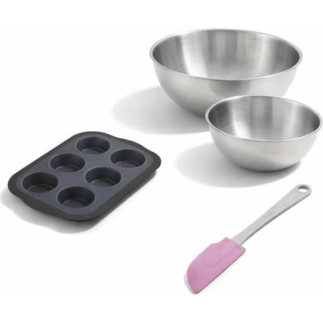 Set à pâtisserie 1 moule à muffins en silicone fibre de verre, 2 bols à mixer et 1 spatule Zenker Silicone (1/5)