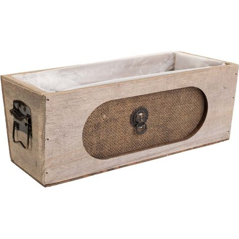 Cajon de madera marrón 30x13,5x12 (1/5)