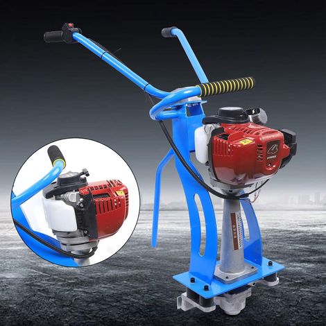 Machine à vibrations à haute efficacité 4 temps pour ciment, vibrateur pour chape en béton avec poignée réglable, bétonneur, béton vibreur, machine à vibrer le béton à essence, effets d'absorption (1/5)