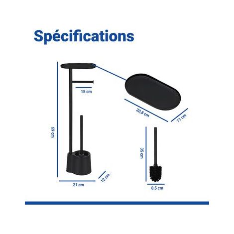 Support de toilette 3 en 1 WENKO ALBELLA, avec étagère pour téléphone. (1/5)