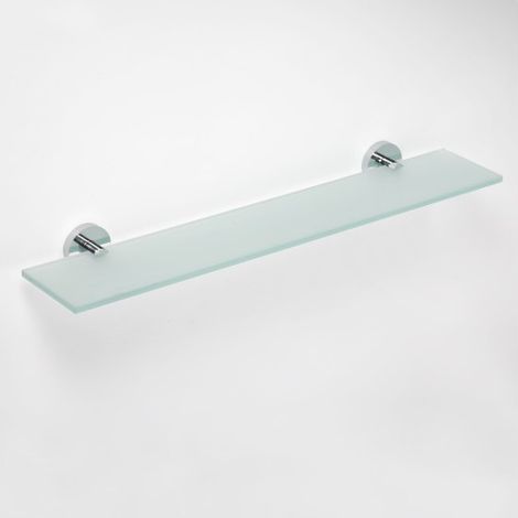 Sapho X-Round - Tablette murale, longeur 60 cm, verre/chrome XR609 (1/3)
