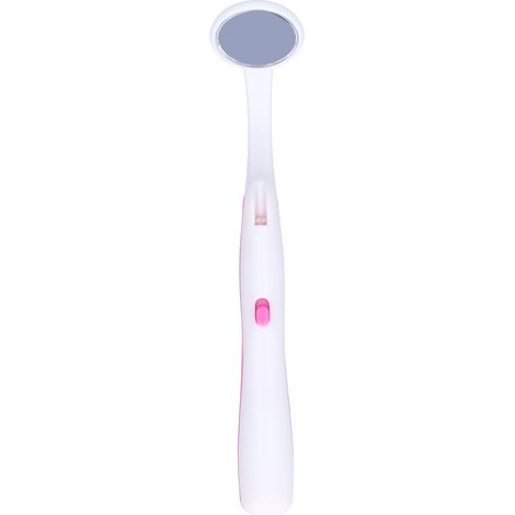 Lot dentaire LED anti-buée en plastique rose, miroir d'examen buccal pour dentiste, outil d'inspection des dents (1/5)