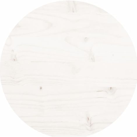 Dessus de table rond blanc Ø30x3 bois de pin massif (1/5)