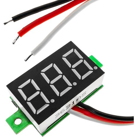 BeMatik - Affichage LCD à 3 chiffres blanc avec voltmètre 0-100V (1/5)