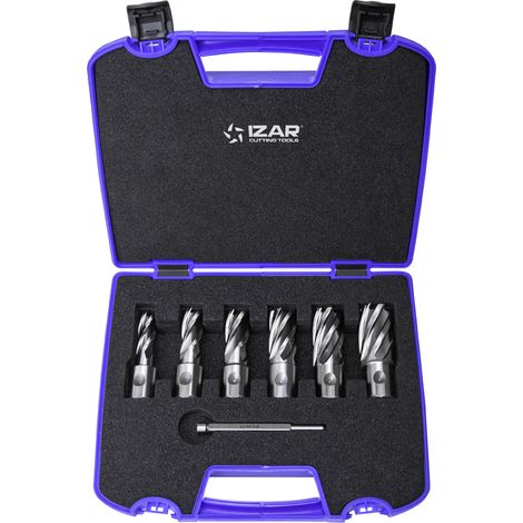Fresa Set 12-14-16-18-20-22 mm Hueca HSS-XT Maquina Electromagnetica Universal -4060- IZAR (1/4)