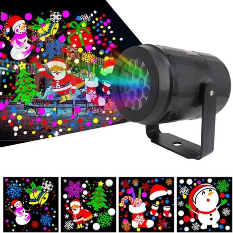 [NON UTILIZZATO] Proiettore LED natalizio impermeabile, ideale per decorazioni interne ed esterne, Natale, feste e Halloween.