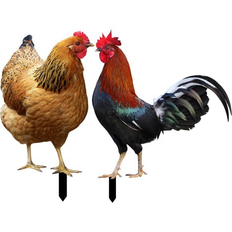 Zaunhocker Huhn aus Acryl mit realistischem Design Leichter