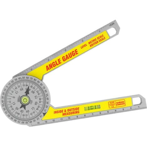 - Scie à onglets Rapporteur Règle numérique Inclinomètre Angle Niveau Mètre Outil de Mesure du Bois Menuiserie Règle d'angle rotative à 360 ° Accessoires pour scie à Table (1/5)