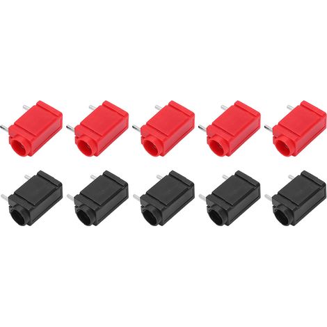 10 prises bananes pour circuit imprimé, bonne conductivité, 4 mm, résistantes à la corrosion, connecteurs stables pour panneaux de circuit imprimé. (1/5)