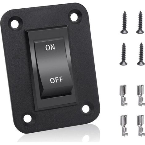 Interrupteur Marche-Arrêt 12 V 20 A 4 Broches DPST Interrupteur à Bascule Panneau Interrupteur D'Éclairage RV pour Remorques RV Camping-Cars Bateaux KCD2-7-201-B1-DZ (1/5)