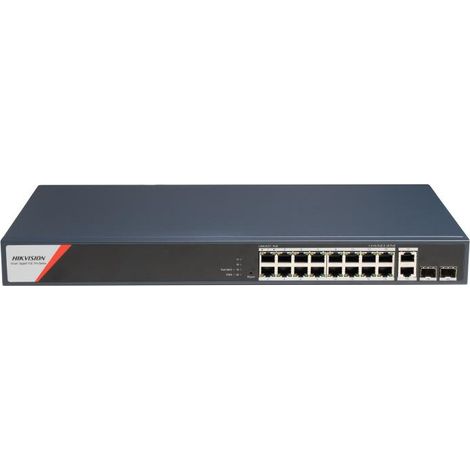 HikVision Switch Gigabit PoE+ / Administrable / 16 Puertos 1000 Mbps PoE+ (4 Puertos PoE++ 90 W) / 2 Puertos 1000 Mbps de Uplink (1/2)