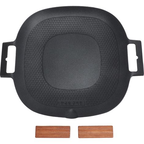 Poêle à Barbecue avec revêtement antiadhésif, plaque de cuisson à chauffage rapide, poêle à griller pour l'intérieur et l'extérieur, Camping (1/5)