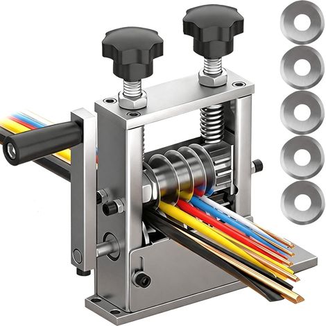 Pince à Dénuder 6 Trous 1-17 Mm Outil De Dénudage Automatique De Câble Manuel électrique 2 Modes Machine à Dénuder 5 Fils Dénudés En Même Temps Avec 5 Lames (1/5)