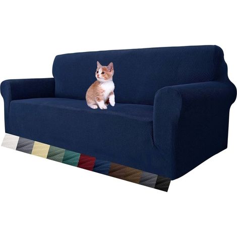 1 pièce Housse de canapé, Extensible, Jacquard, Antidérapante, Salon, 3 Places (1/5)