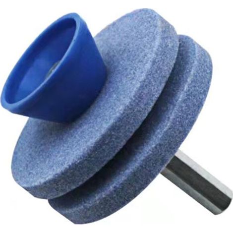 Affûteur universel double couche en corindon pour tondeuse à gazon, compatible avec perceuse électrique et perceuse manuelle. (1/5)