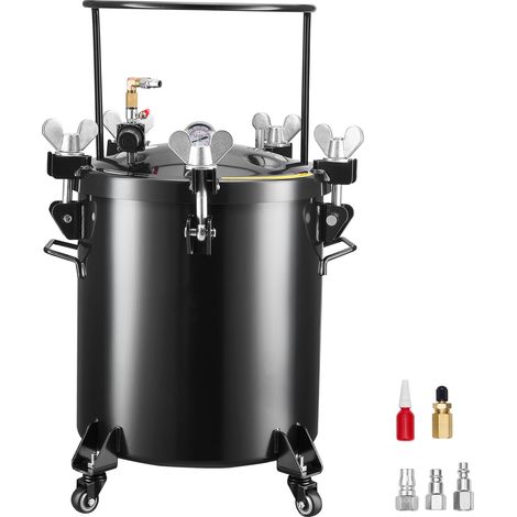 Mophorn Tanque de presión para pintura en aerosol, capacidad de 40 L, equipado con 3 conectores rápidos compatibles con UE/AU/EE. UU.,soporta hasta 0,55 MPa, dimensiones de 450 x 450 x 740 mm