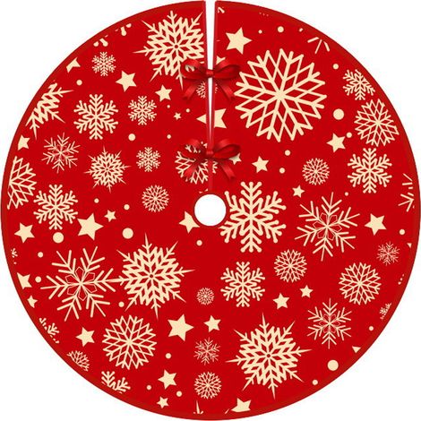 Jupe Arbre De Noël - 120 cm Diamètre - Tissu Polyester Épais - Pour Décoration Arbre Intérieur Extérieur - 1 Pièce (1/5)
