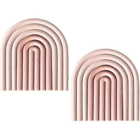 Ensemble de sous-verres en silicone résistants pour tables en bois et granit.-Beige (1/3)