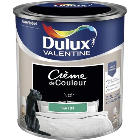 Vernice Satinata Colore Crema 0,5 Litri Nero - Dulux Valentine