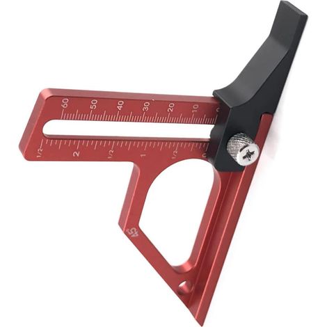 Aluminium-Tiefenmesser mit Doppelskala. Misst die Tiefe oder den Bohrer an der Tischkreissäge